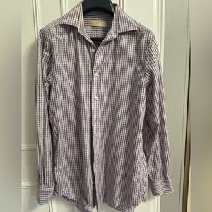 MICHAEL Michael Kors Purple Plaid Dress Shirt